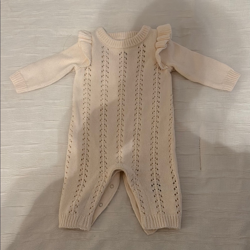 Cream Knit Kids One Piece